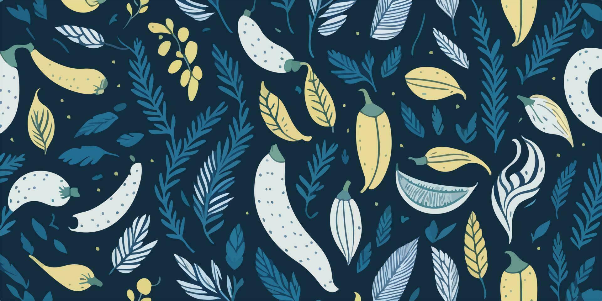 Warm Weather Whimsy, Playful Vector Illustration of Banana Patterns for Summer