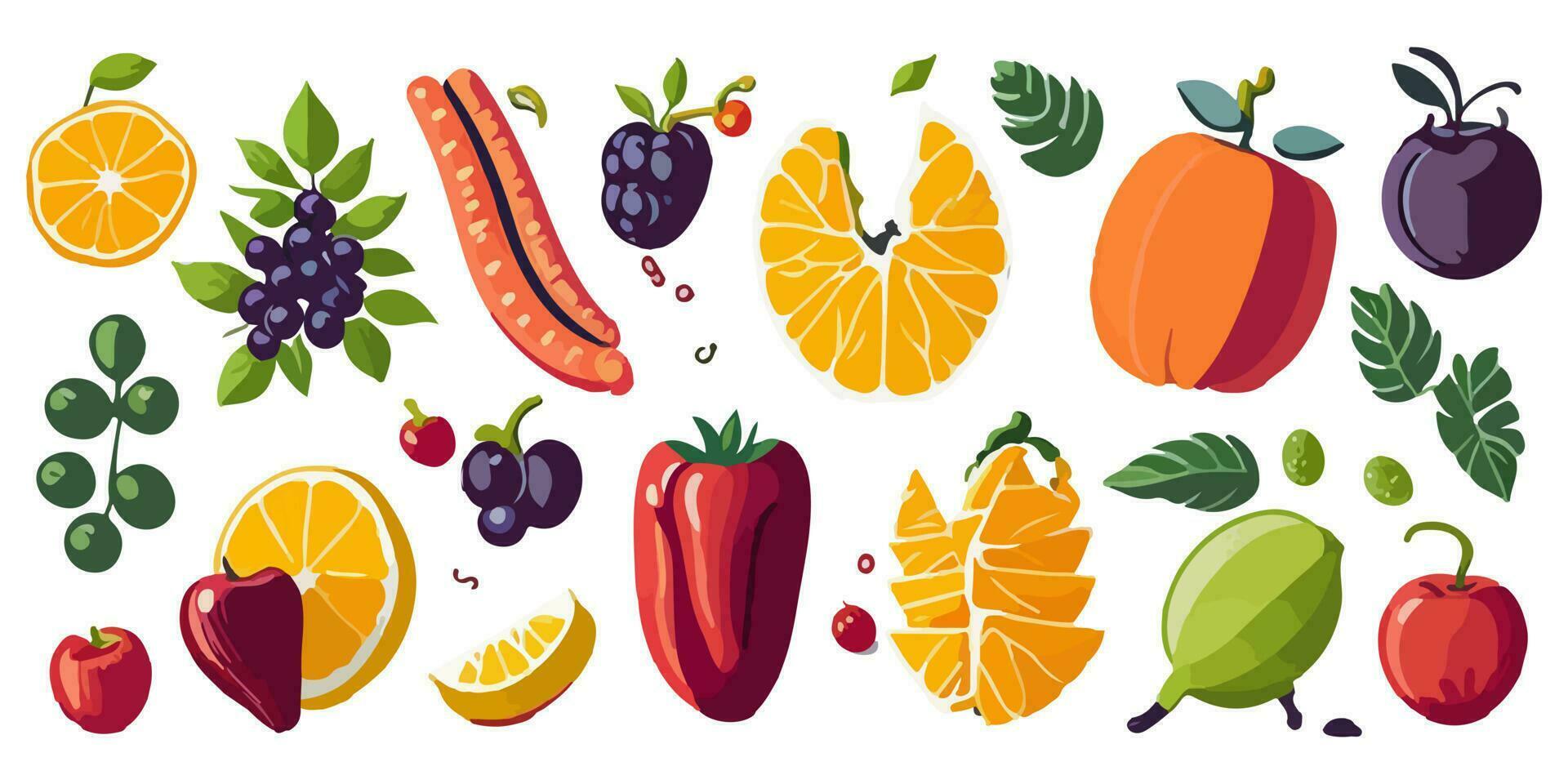 Exotic and Tangy Delight Portrayed in Intricate Vector Detail