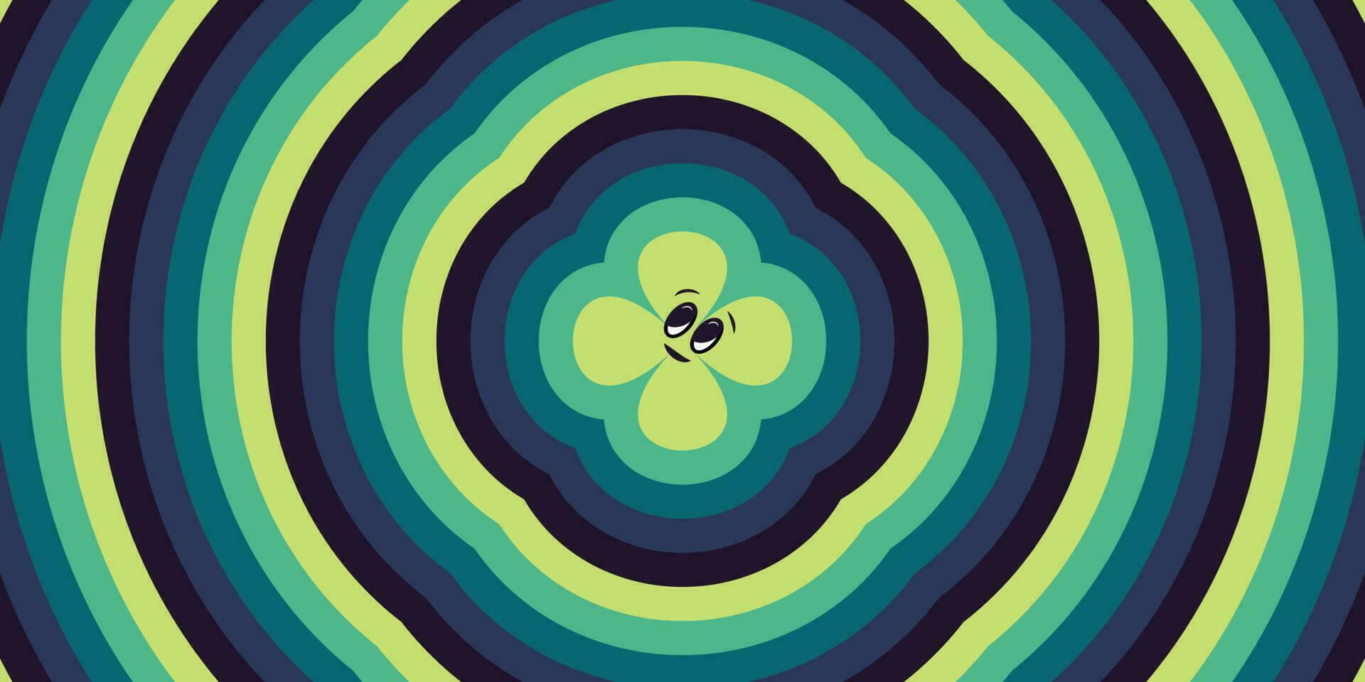 Groovy retro background of the 70s. Abstract vintage background. Vector illustration in a simple linear style-design template-hippie style.