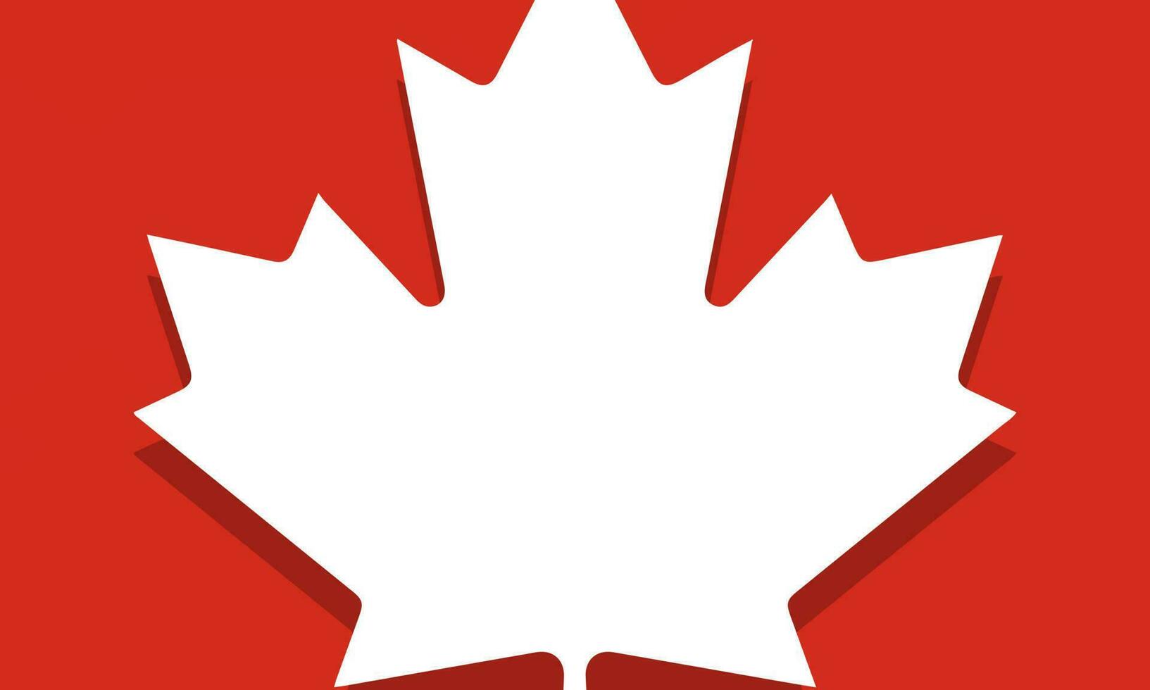 Canada day background with maple silhouette, red background and copy space for your text. Vector illustration