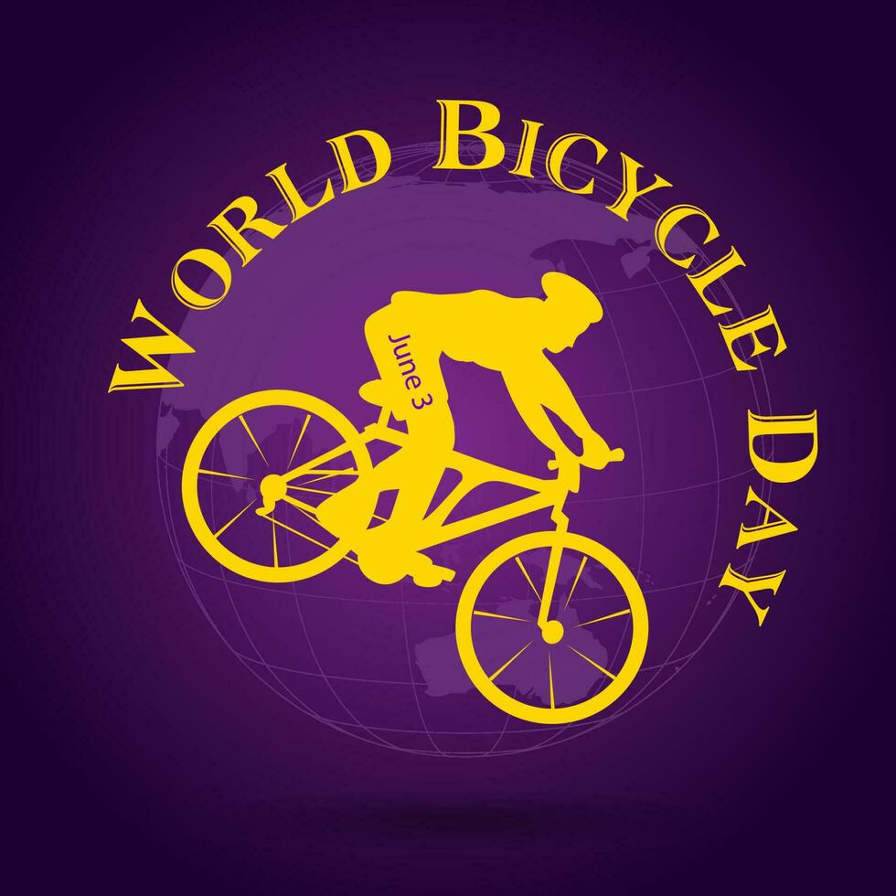 World Bicycle Day abstract sticker logo. Can be use for poster, banner, background, and wallpaper. vector