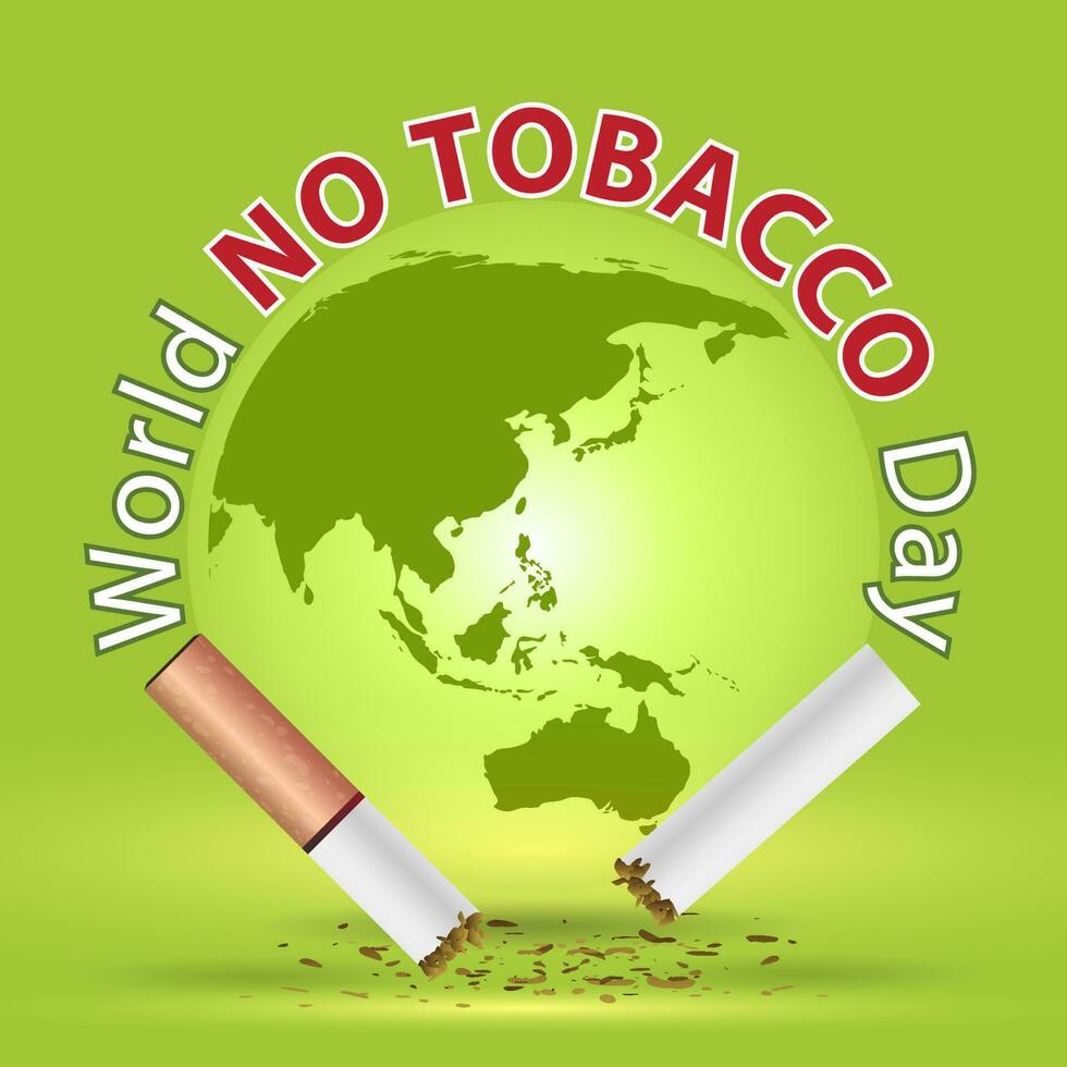 World No Tobacco Day Vector Concept Stop Smoking
