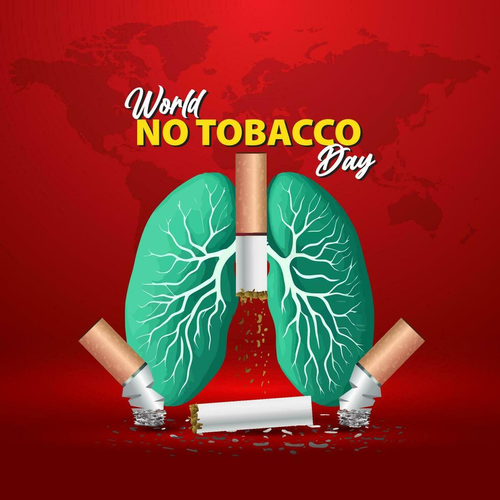 World No Tobacco Day Vector Concept Stop Smoking