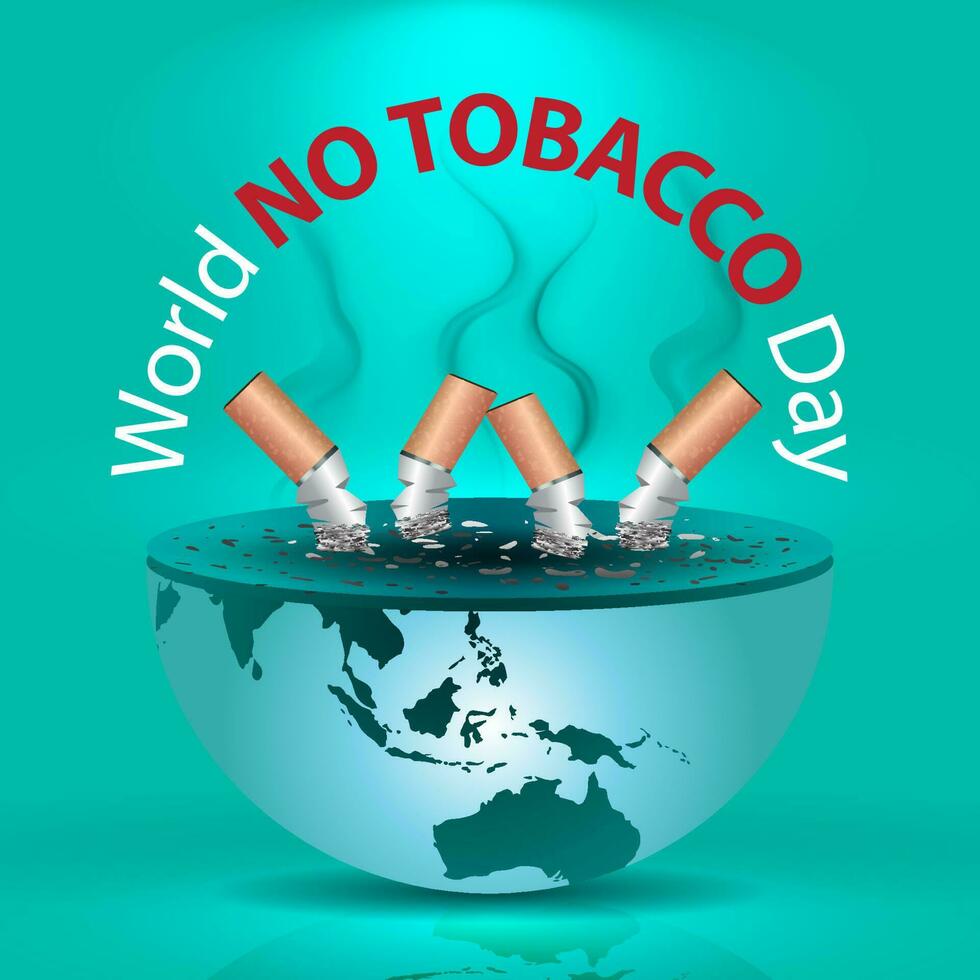 World No Tobacco Day Vector Concept Stop Smoking
