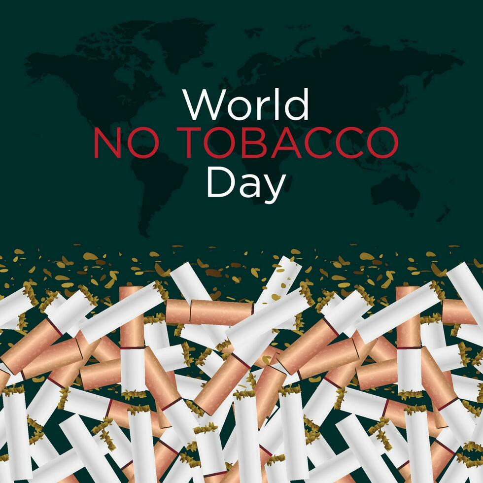 World No Tobacco Day Vector Concept Stop Smoking