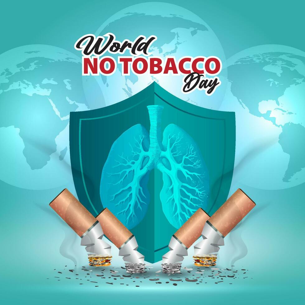 World No Tobacco Day Vector Concept Stop Smoking