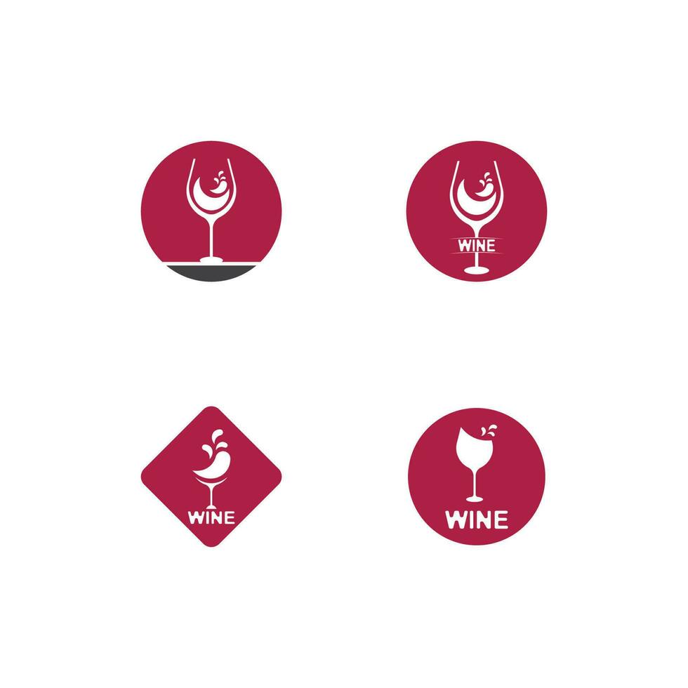 Wine icon and symbol vector template