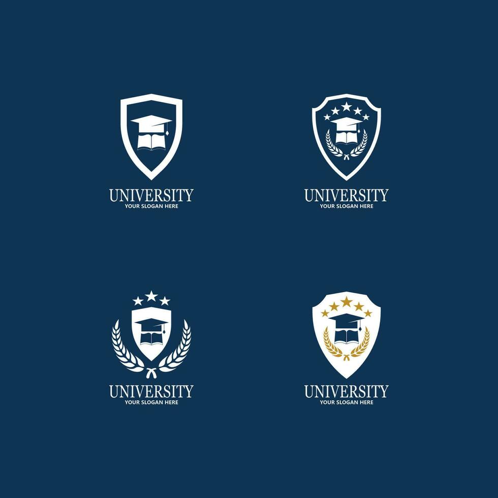 plantilla de diseño de logotipo de escuela y curso de academia universitaria vector