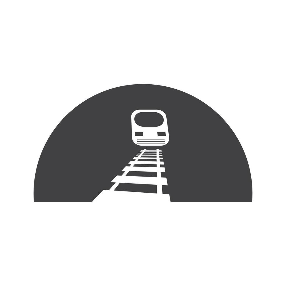 carril con plantilla de diseño de vector de icono de logotipo de túnel