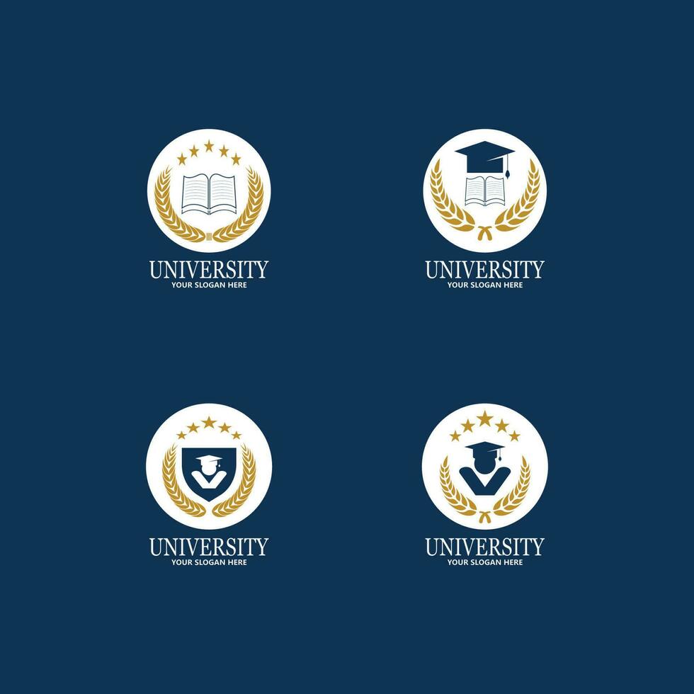 University  Academy  School and Course logo design template vector