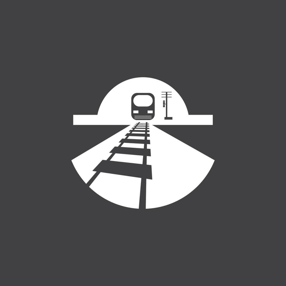 carril con plantilla de diseño de vector de icono de logotipo de túnel