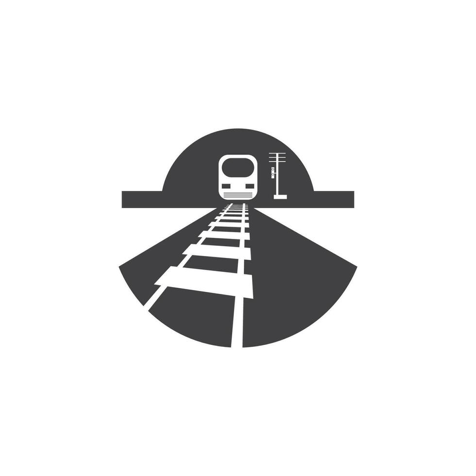 carril con plantilla de diseño de vector de icono de logotipo de túnel