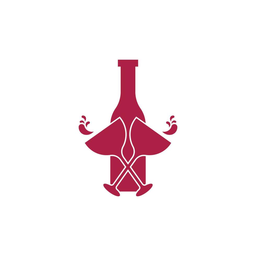 Wine icon and symbol vector template