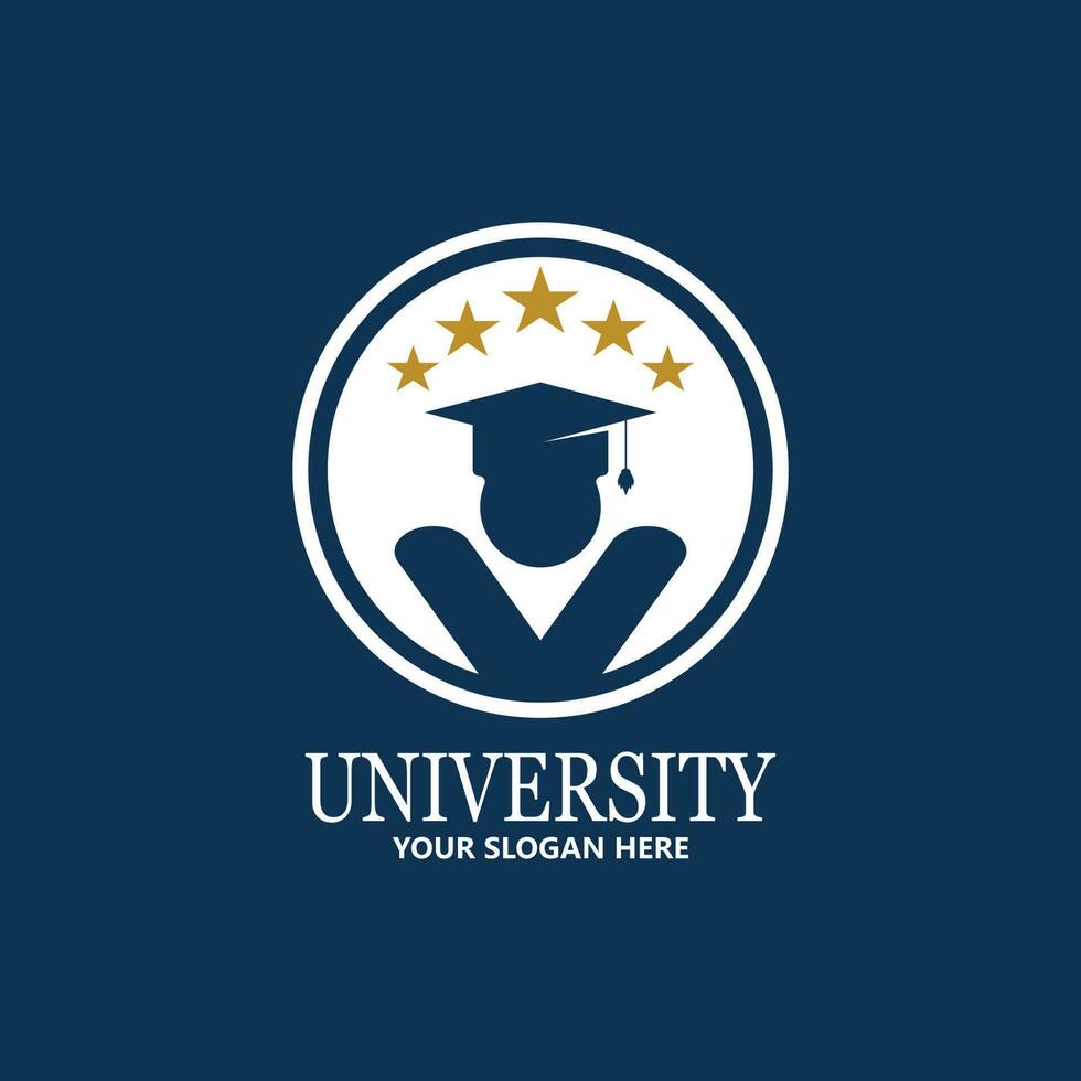 plantilla de diseño de logotipo de escuela y curso de academia universitaria vector