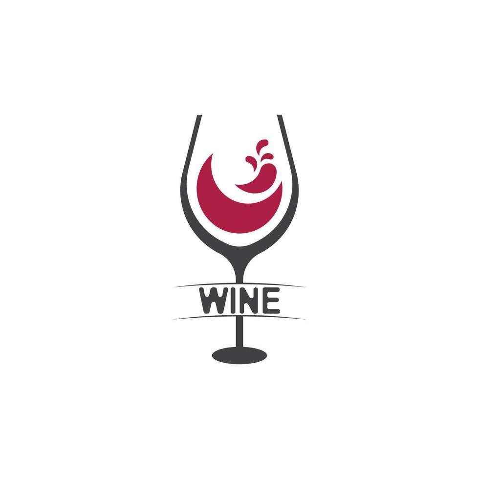 Wine icon and symbol vector template