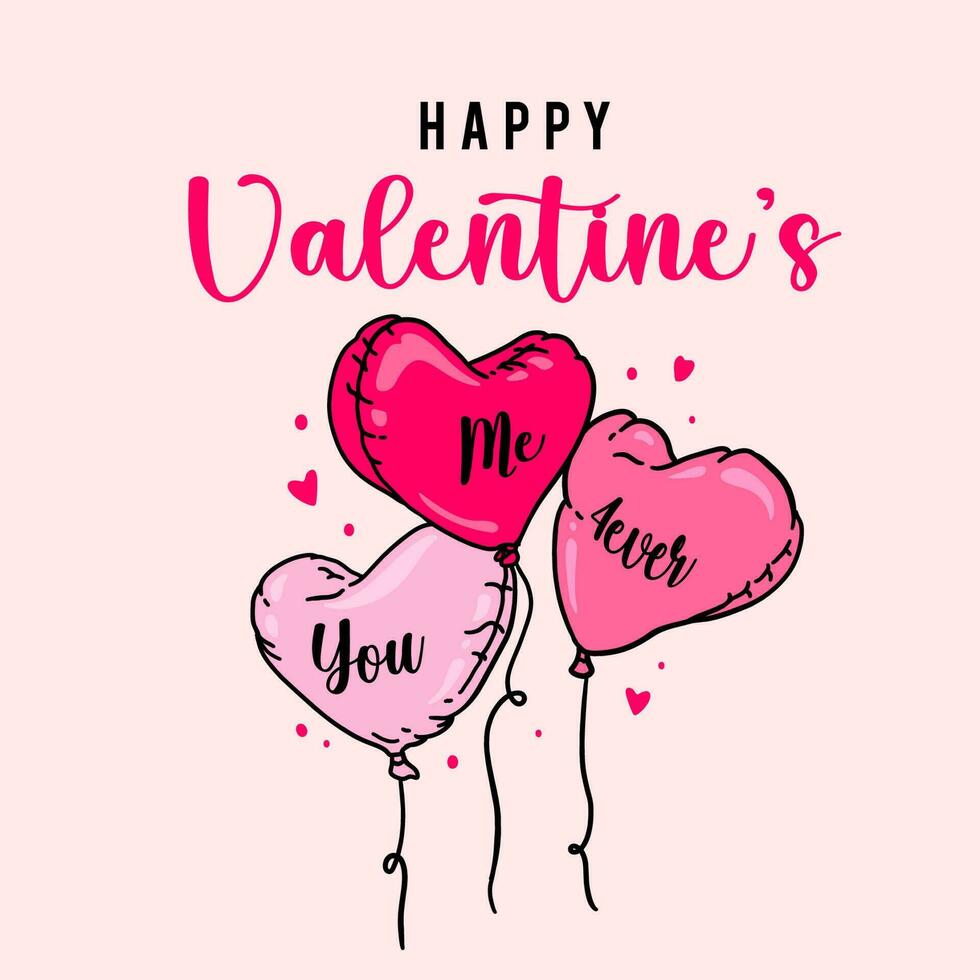 Heart shaped balloon illustration for Valentines Day. Adorable and eye catching design, perfect for decorations, gifts, and creative projects. High quality and ready for print. A fun and romantic vector