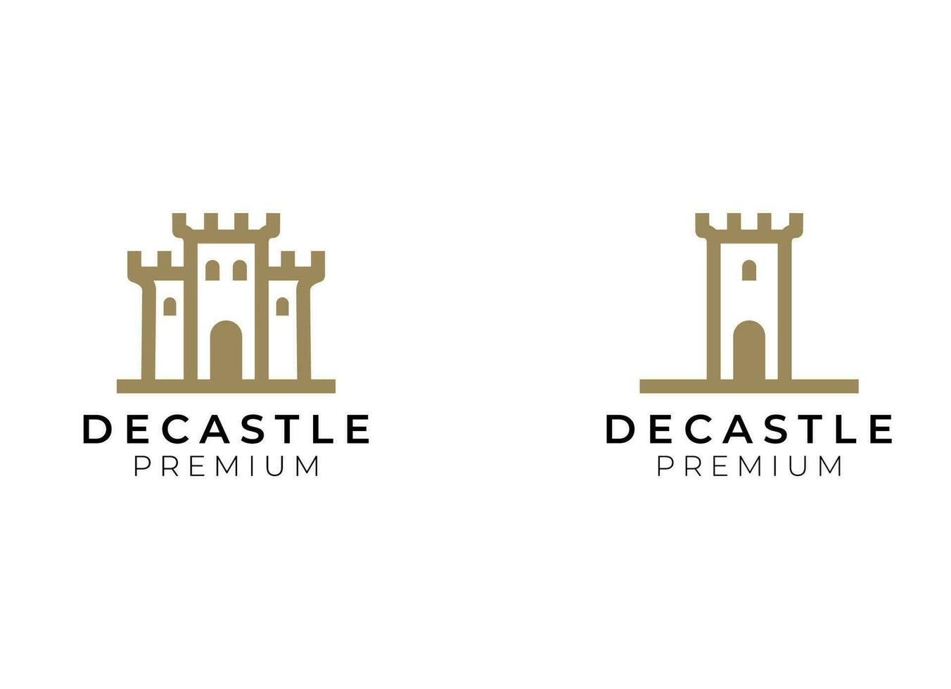 clásico castillo torre logo diseño. castillo logo diseño modelo. vector