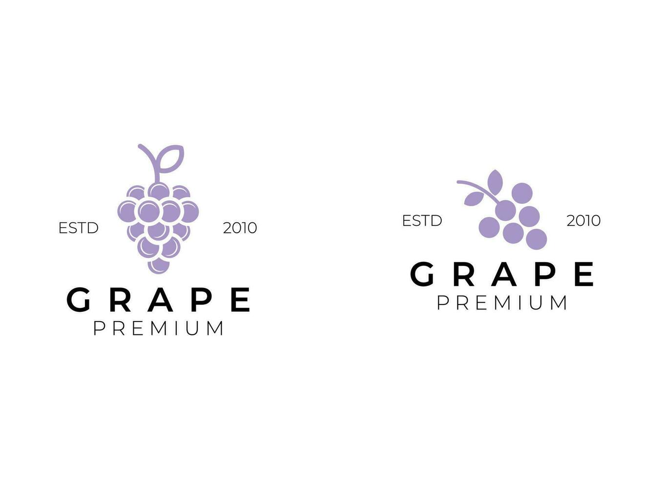 Grape logo design template vector