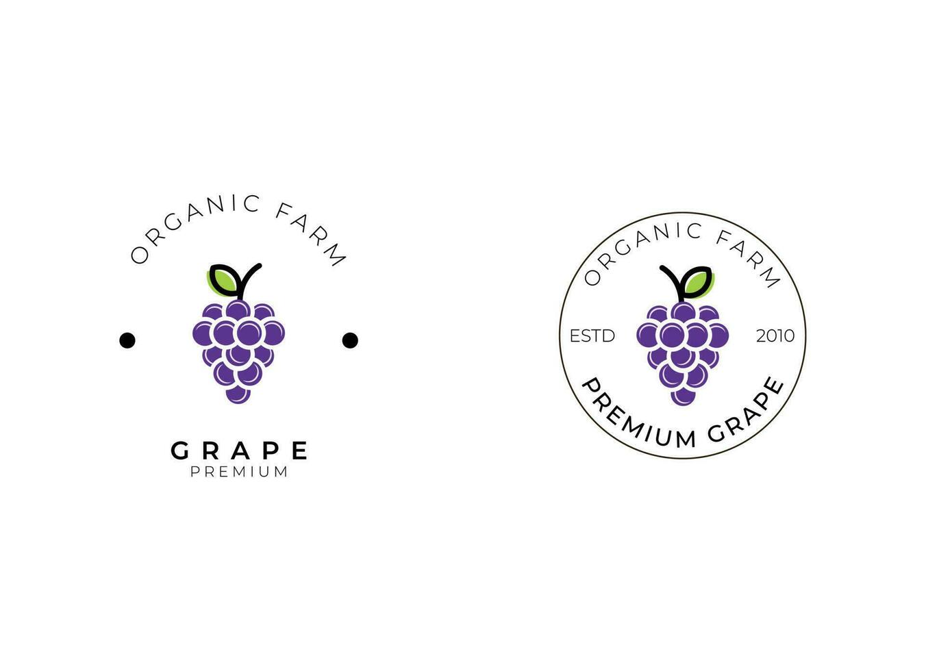 Grape logo design template vector