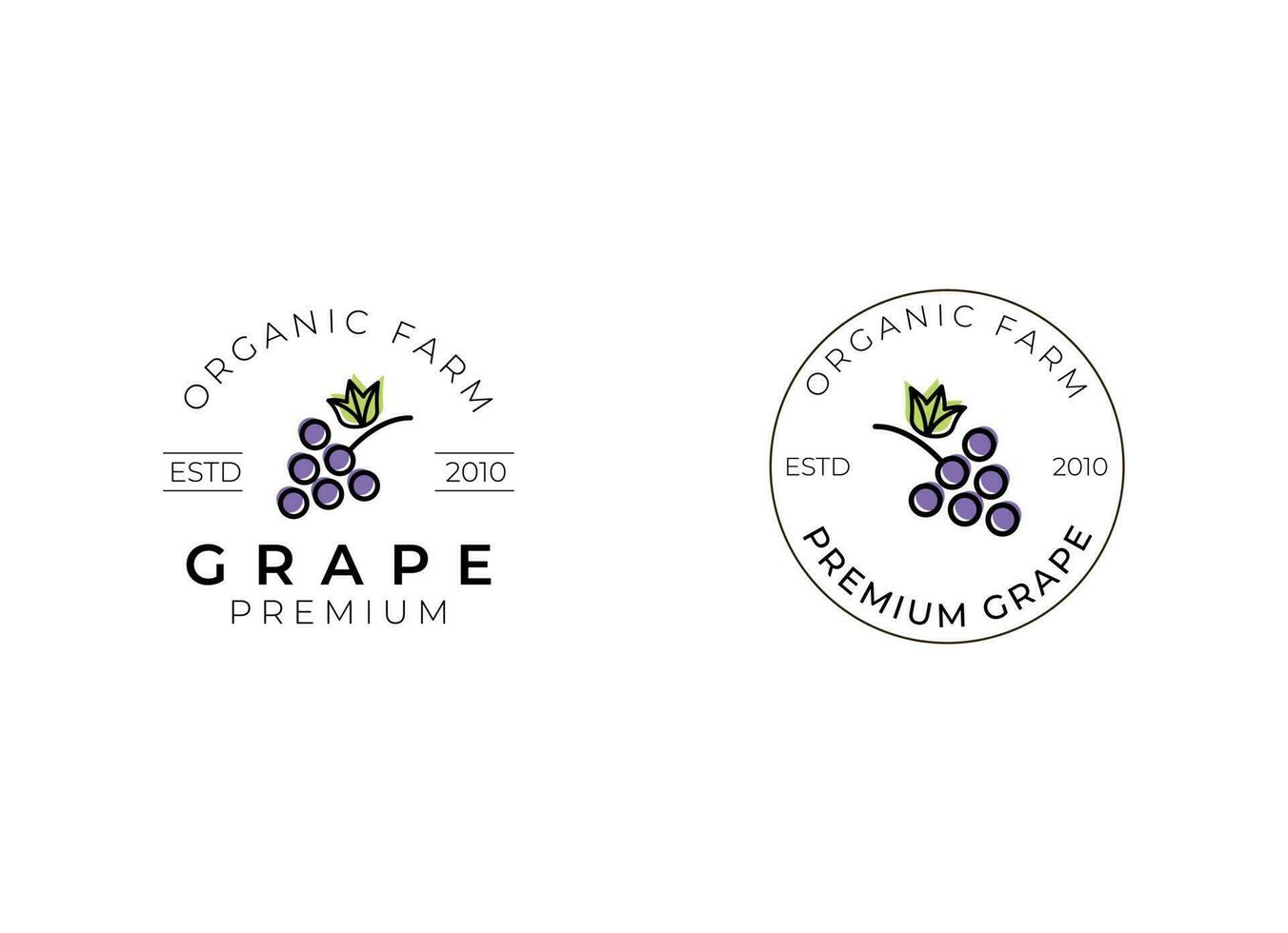 Grape logo design template vector