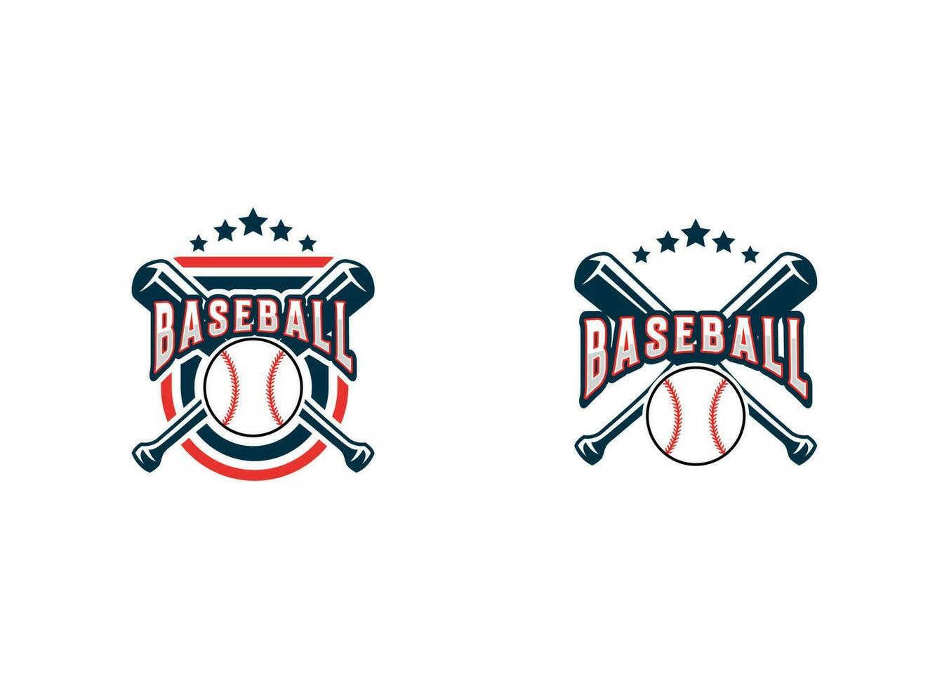 béisbol logo diseño. béisbol sofbol equipo club academia campeonato logo modelo vector