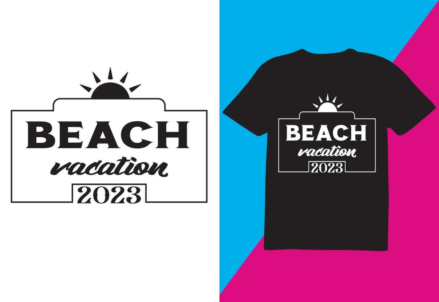 Family vacation in beach vacation, T-shirt Design for Print vector