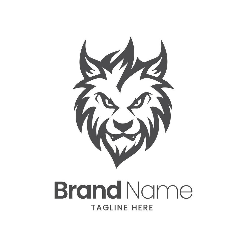 león cabeza tatuaje, león logo diseño, mascota logo vector
