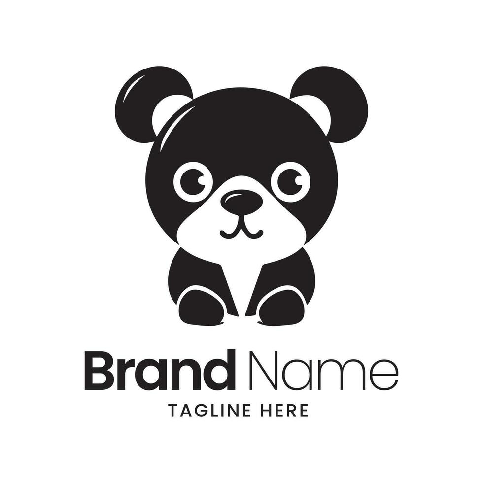 panda logo diseño modelo. linda panda vector icono.
