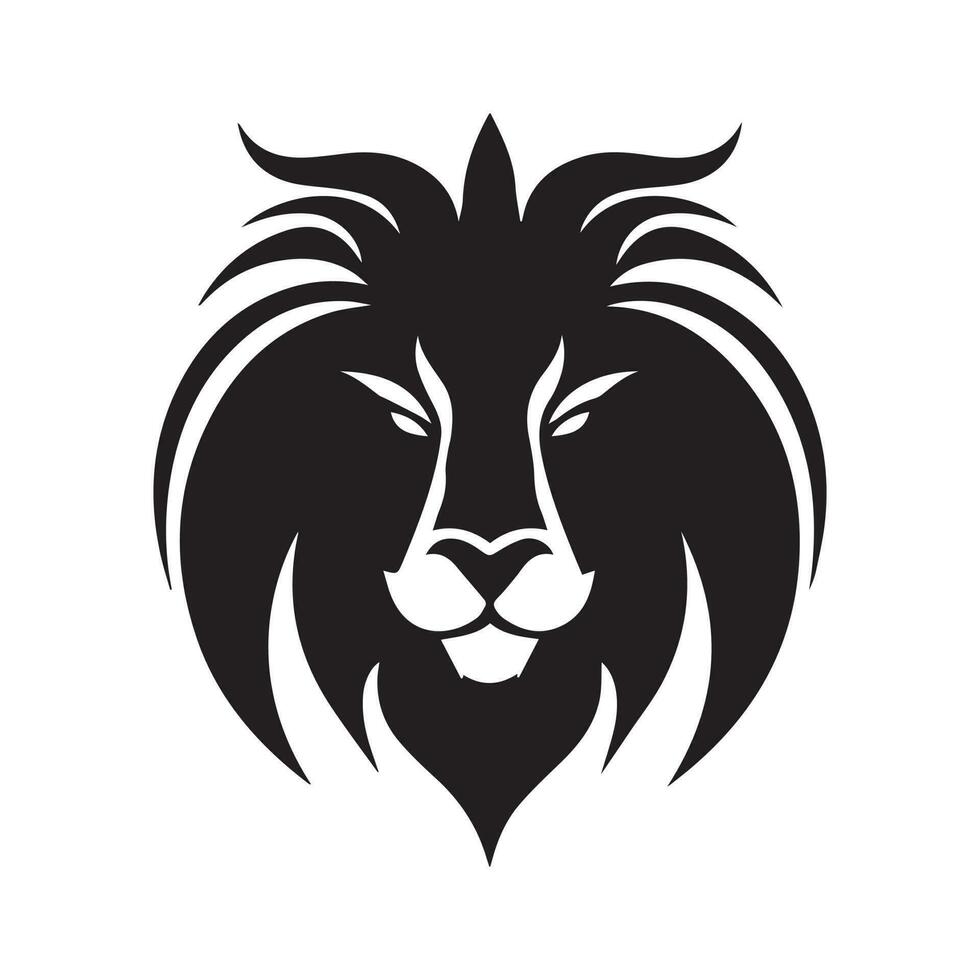 león cabeza tatuaje, león logo diseño, mascota logo vector