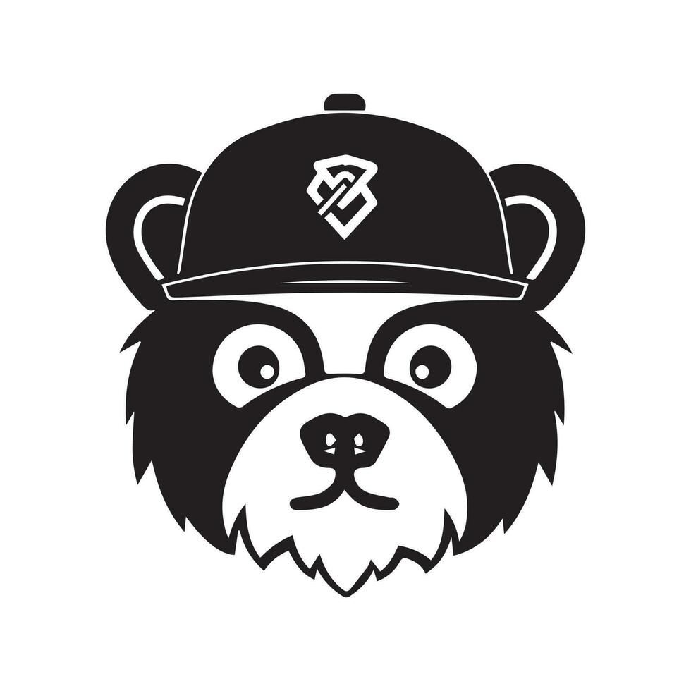 bear logo design. bear head logo design, bear illustration, mascot logo design, vector