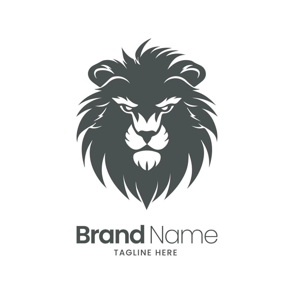 lion head tattoo, lion logo design, mascot logo vector