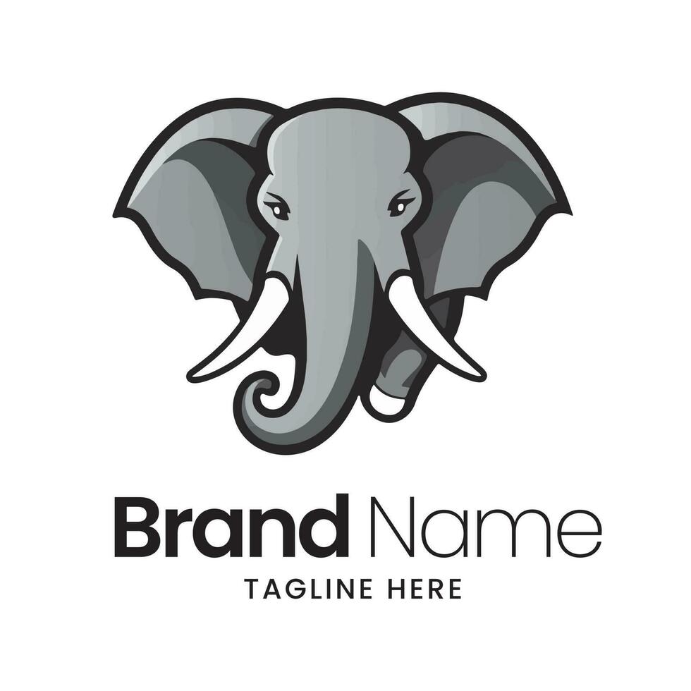 Elephant logo vector, elephant illustration, logo design vector