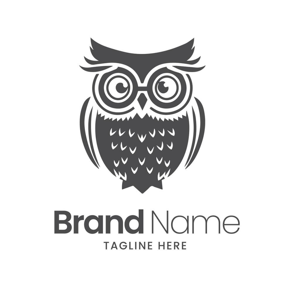 Owl logo design, owl mascot logo design, owl illustration, owl minimal logo vector, vector