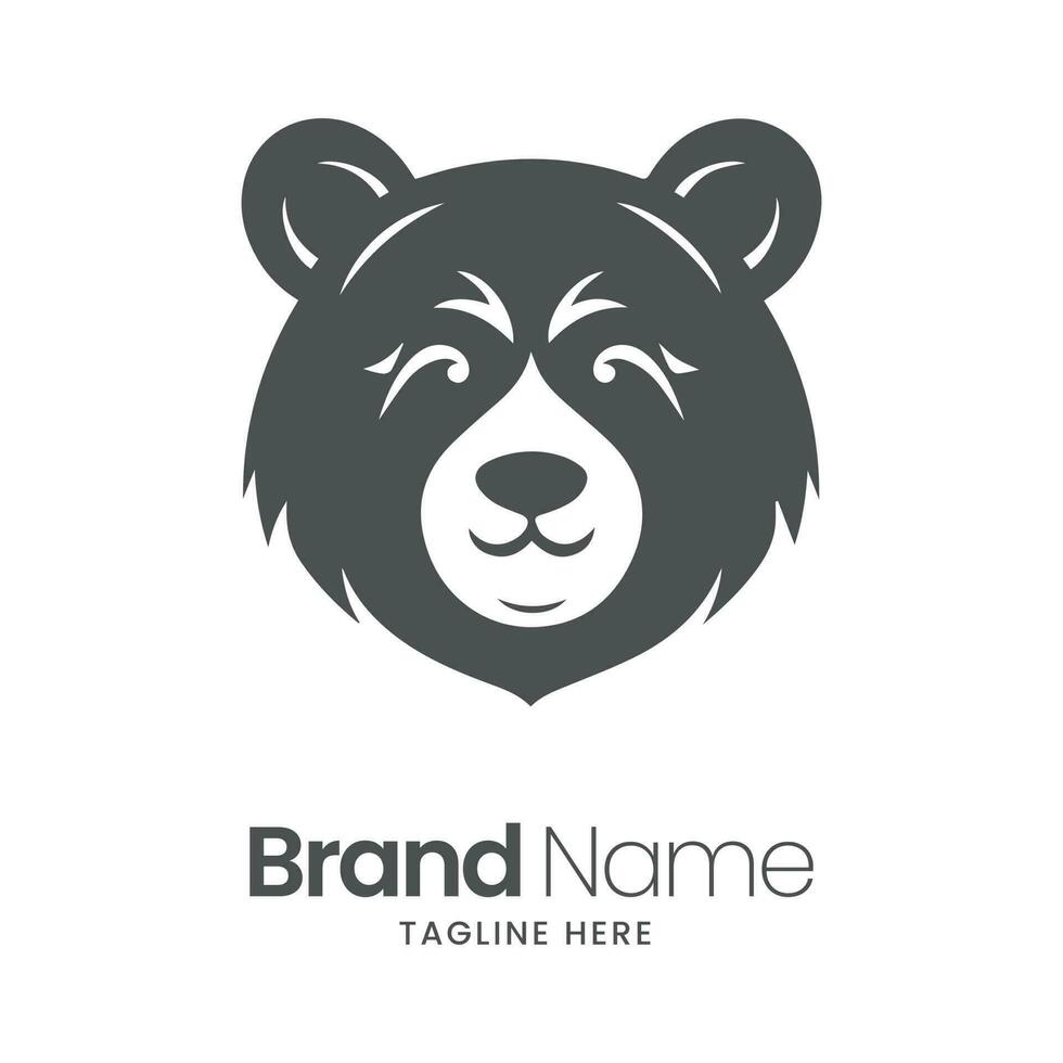 bear logo design. bear head logo design, bear illustration, mascot logo design, vector