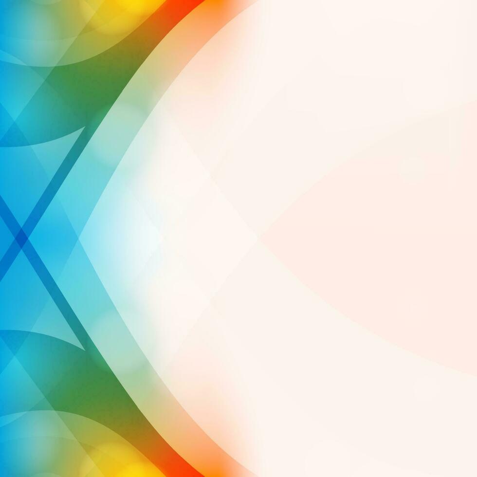 Abstract background with colorful wavy stripes. vector