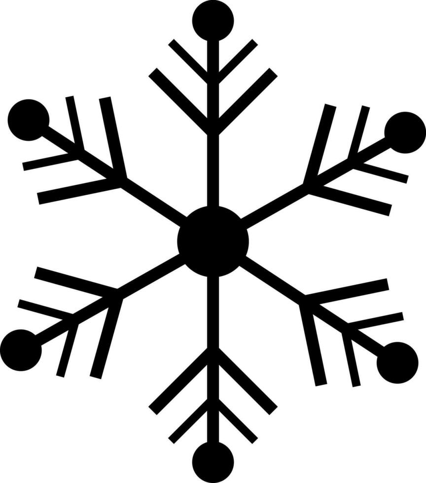 Snowflake sign or symbol. vector