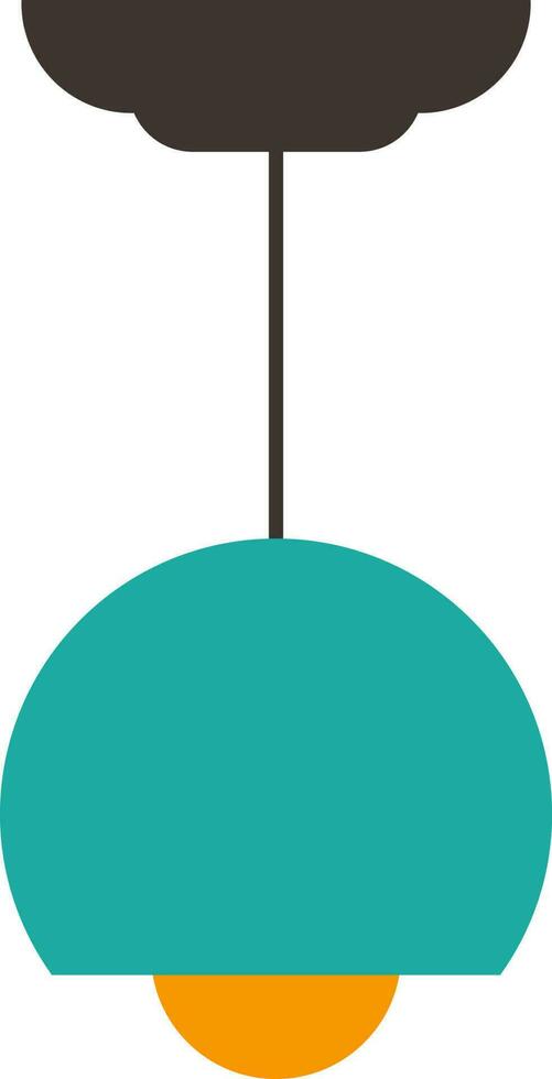 Flat illustration of hanging ceiling Lamp. vector