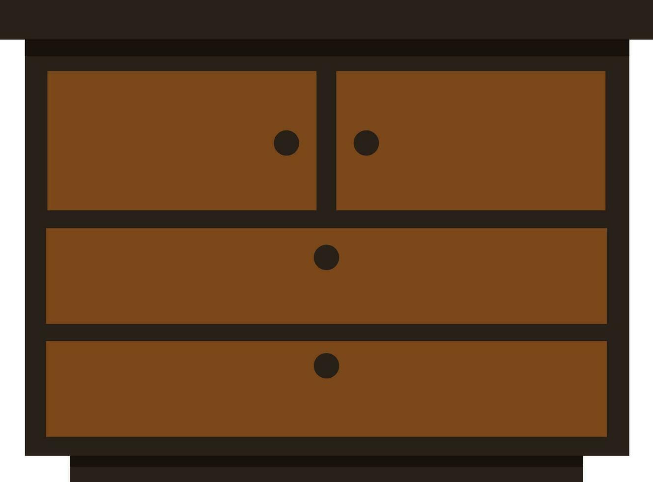 Flat style illustration of a Drawer. vector