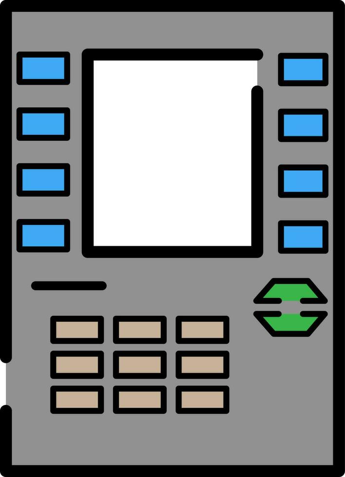 Flat illustration of ATM. vector