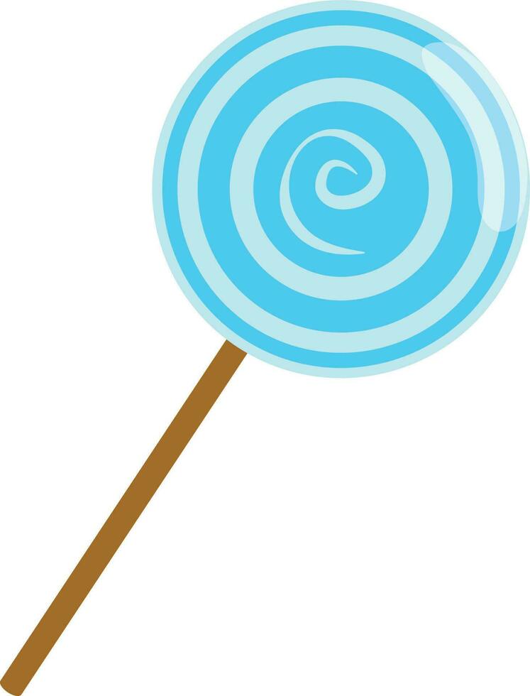 azul caramelo con marrón palo. vector