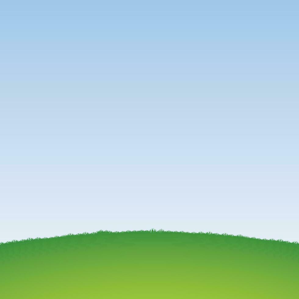 Green landscape with sky. vector