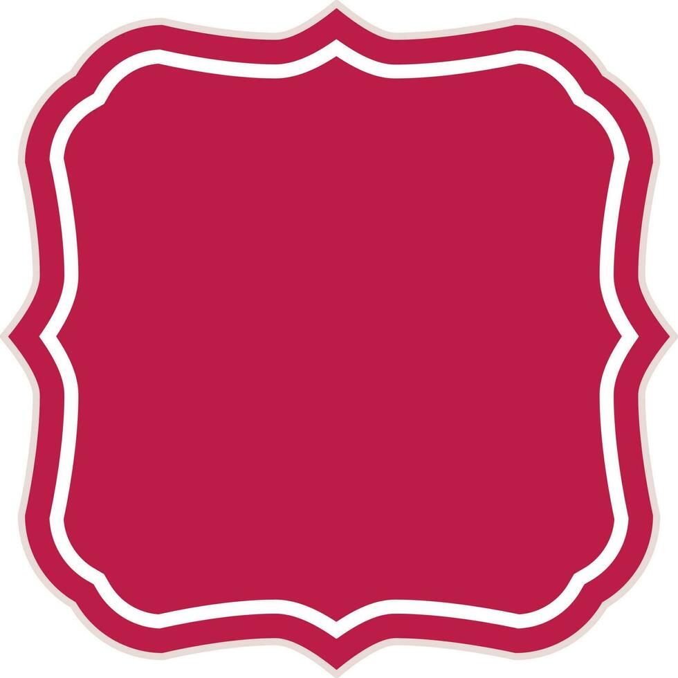 Pink blank frame design. vector