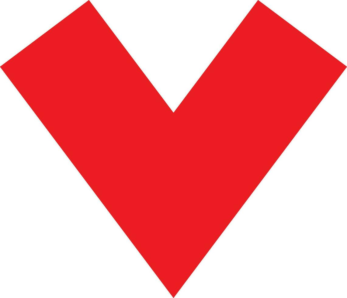 Isolated V logo on background. vector