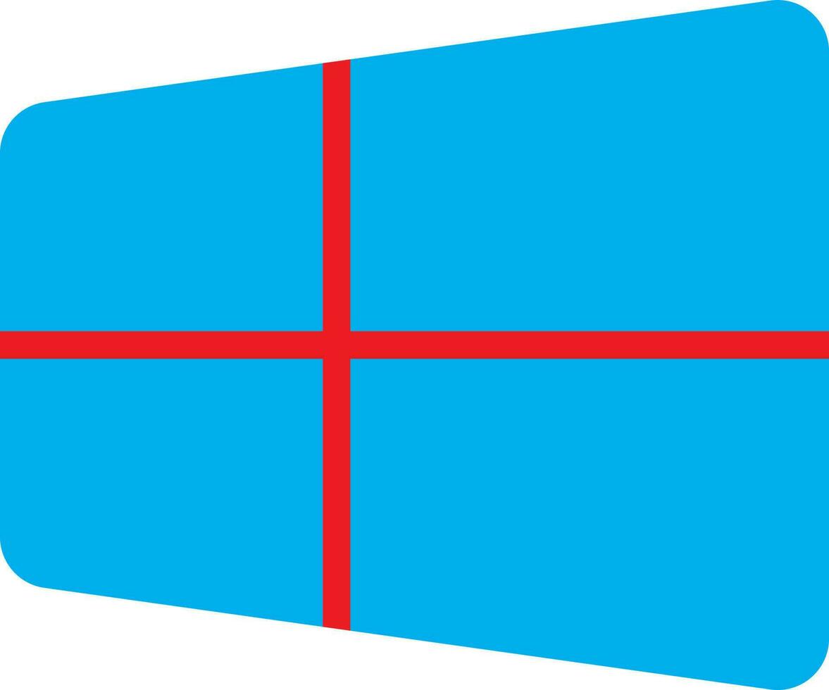 Blue microsoft window in flat style. vector