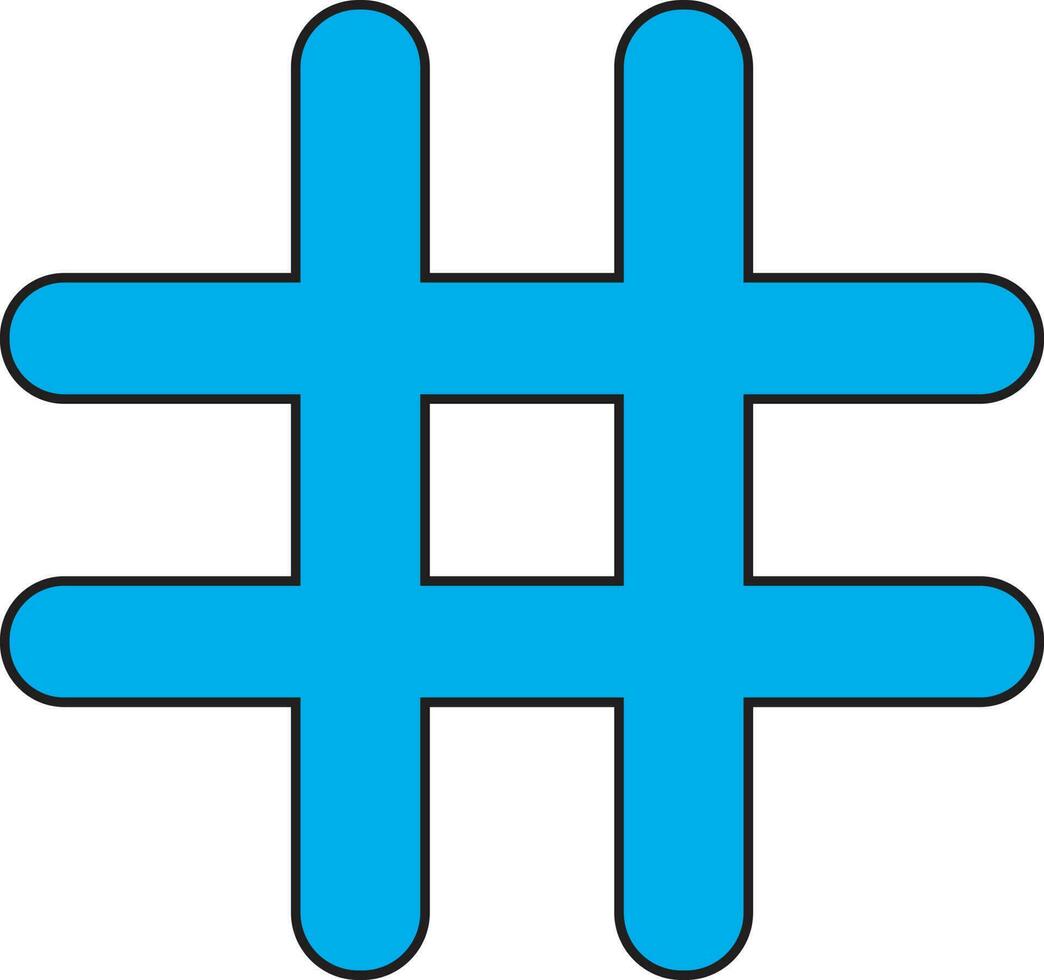 Blue hash on white background. vector