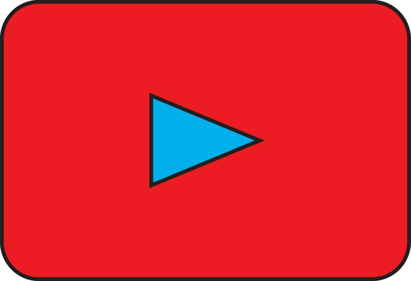 rojo y azul aislado Youtube logo. vector