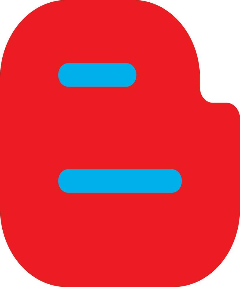 Red and blue blogger in flat style. vector