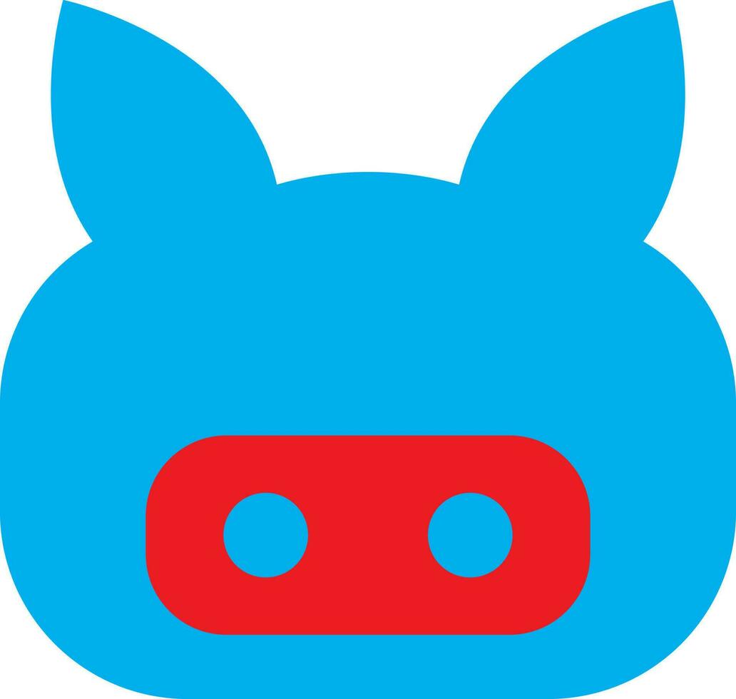 Flat style red and blue github. vector