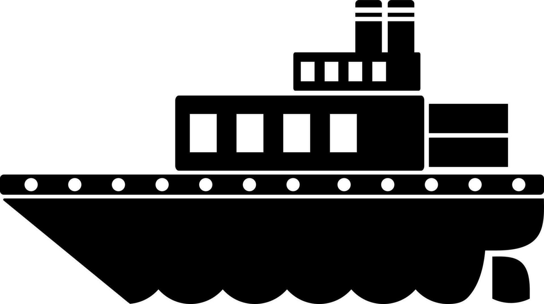 Right side view of a Ship. vector