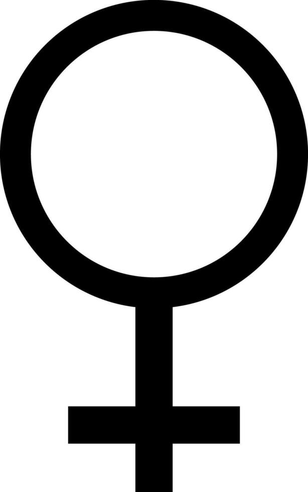 Female gender symbol in flat style. vector